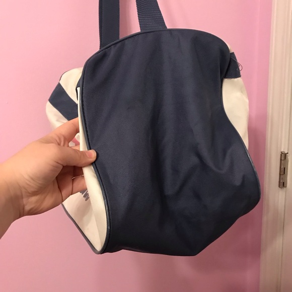 Adidas Diablo Small Duffel Gym Bag Shoulder Strap Off White Pink Ink Blue - Picture 4 of 9